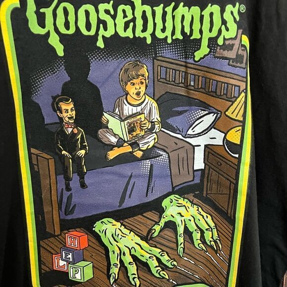 Retro Goosebumps Beware Of Monsters Unisex T-shirt. Size XL. Spooky season. - Picture 2 of 6